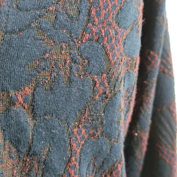 Cut Loose Knit Jacket Blazer Jacquard Lightweight Size M - Picture 6 of 8